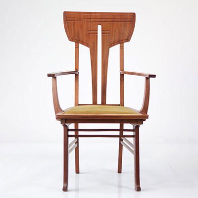 GUSTAVE SERRURIER-BOVY (1858-1910) fauteuil Marguerite