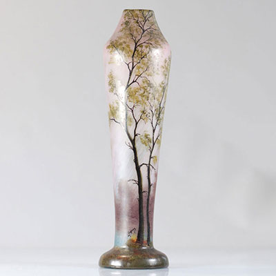 Legras vase with lake decor