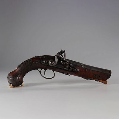 Rare blunderbuss pistol signed Bury, early 18th circa 1720.
