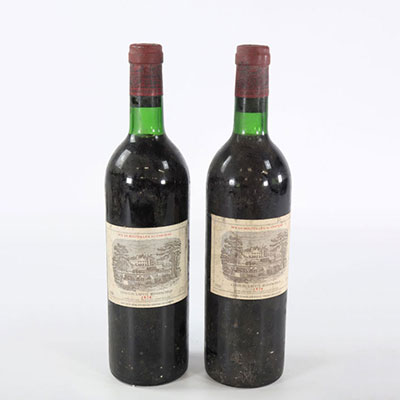 2 Bottles Bordeaux Pauillac Chateau Lafite Rothschild 1er-Grand-Cru Classé Red - 1974