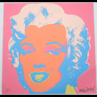 Andy Warhol (après) - Marilyn Monroe - Lithographie offset sur papier épais Plaque signée et numérotée au crayon Édition limitée limitée à 2400 exemplaires,