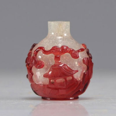 Chinese glass snuff box Qing period
