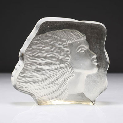 Paperweight. female face 