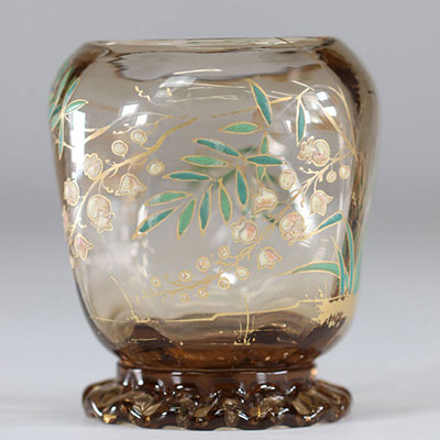 Emile Gallé crystal vase 