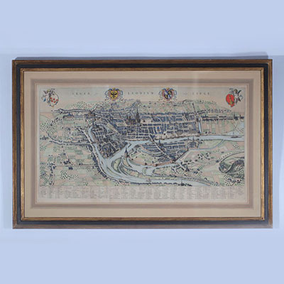 Liège ancienne carte de la ville
