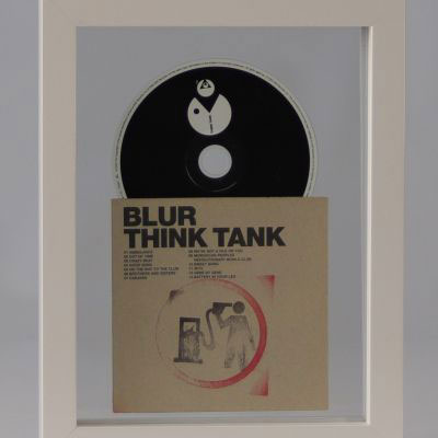 Framed R 400 PDM 500 Banksy / Petrol Head, Blur Think Tank Promo CD, 2003 Hand stamped by the artist Limited edition of 500 pieces