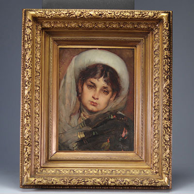 Léon HERBO (1850-1907) Oil on panel 