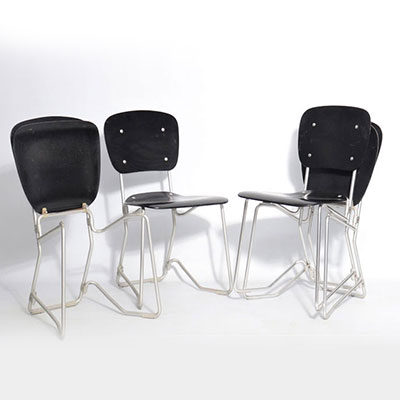 ARMIN WIRTH (born in 1903) Suite of four chairs