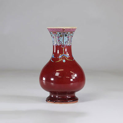 China ox blood vase