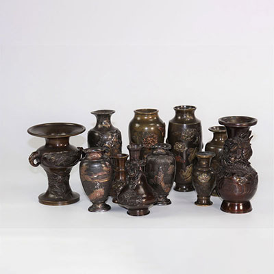 Japon Lot de vases miniatures