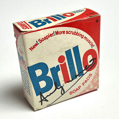 Andy Warhol. Brillo, Soap Pads box. Circa 1960. Cardboard box.