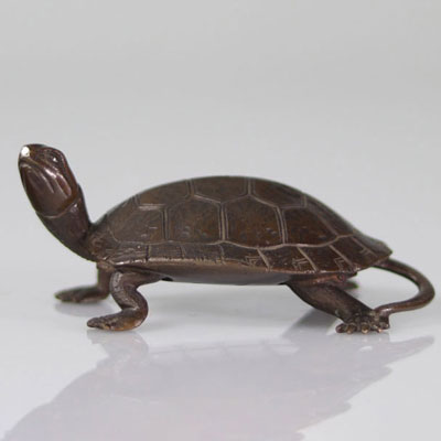 Japanese bronze turtle. Ex collection of Vestel Georges.