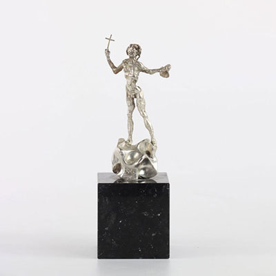 Salvador Dali Saint John the Baptist 1970 Sculpture in solid silver. Signed on the front 