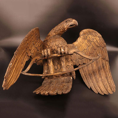 Carved and gilded wooden eagle 18th