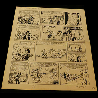 Original Comics Page - BD - Tibet Chick Bill Dog Bull 1957