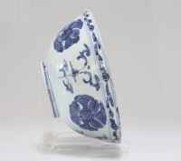 Grand bol en porcelaine blanc bleu d'époque Ming