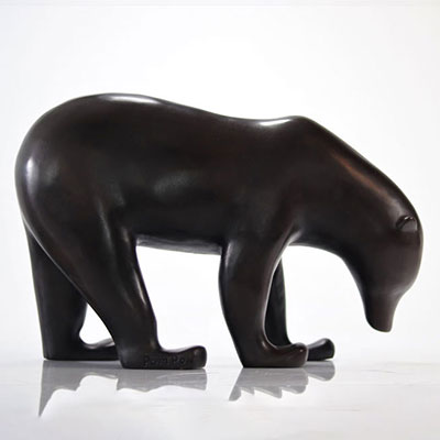 Francois Pompon. Big Brown Bear called Honey Bear. Bronze with brown patina. Signed 