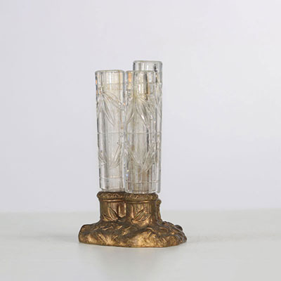Vase en cristal japonisant , Baccarat , France , Escalier de cristal , fin XIX ème