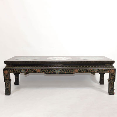 China wooden table top decorated with cloisonne republic era
