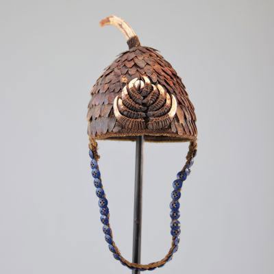Lega headdress covered with scales