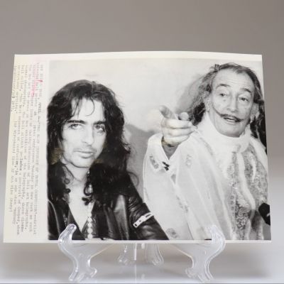 Alice Cooper and Salvador Dalí. Silver print from 1973