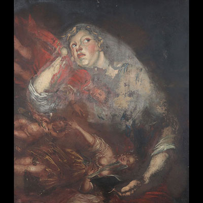 Huile sur toile 17ème école de Rubens
