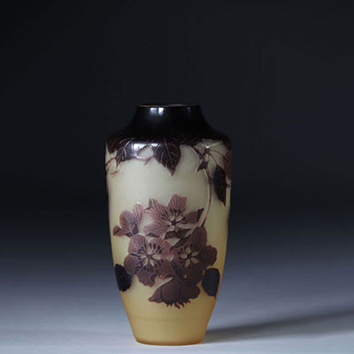 D'Argental (Paul Nicolas) vase in multilayer acid-etched glass