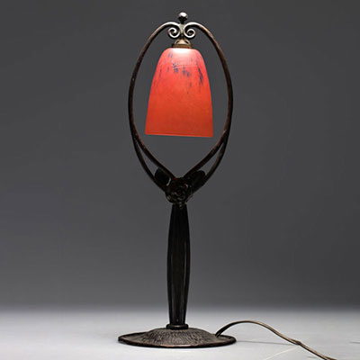 Schneider wrought iron foot table lamp