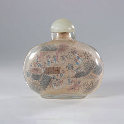 Glass snuff box, early 20th century China
