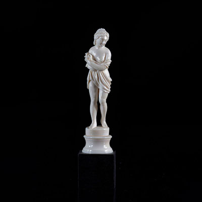 France young woman stripped in carved ivory probably Dieppois work circa 1900