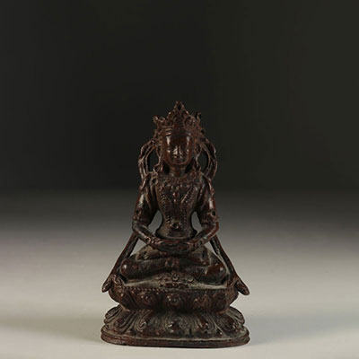 Buddha en bronze époque Qianlong .Chine XVIIIème.