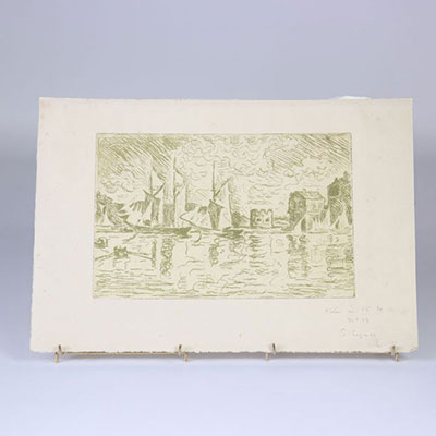 Paul Signac (1863-1935). Circa 1900. “Dry sails in Saint-Tropez”. Provenance: Gaston-Louis Vuitton collection.