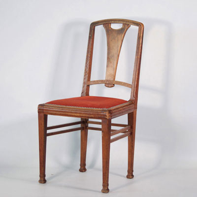 Leon SNEYERS (1877-1949) Suite of 6 Art Nouveau chairs