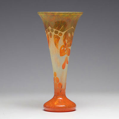 The 'verre français' Vase acid-etched Art Deco