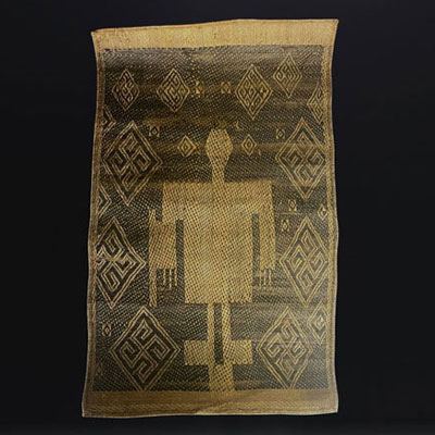 Kongo dignitary carpet ca 1900- Rep. Dem. Congo