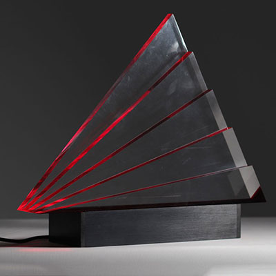 Belgique ? - Sculpture cinétique lumineuse plexiglas - anonym - 1970 