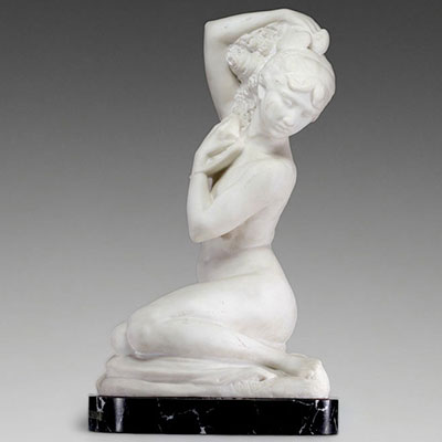 Louis MASCRÉ (1871-1929) Large marble sculpture 
