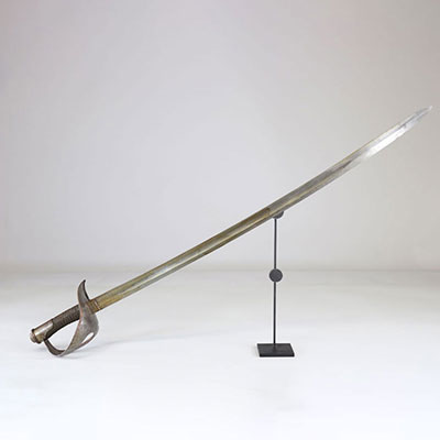 cavalry saber probably french napoleon iii period punched and marked blade