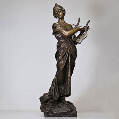 Emmanuel VILLANIS (1858-1914) Large Bronze with dark patina 