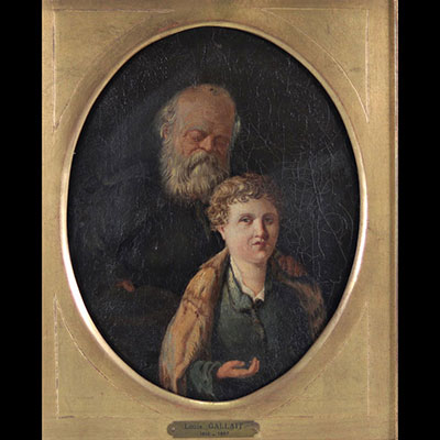 Louis GALLAIT ( 1810 - 1887) Huile sur toile 