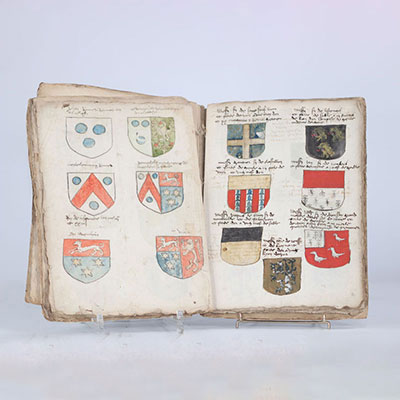 Rare recueil d'armoiries des rois de l'Epinette