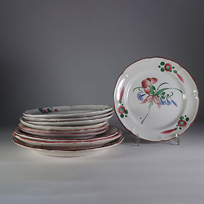 7 Strasbourg plates and 3 19th century dishes