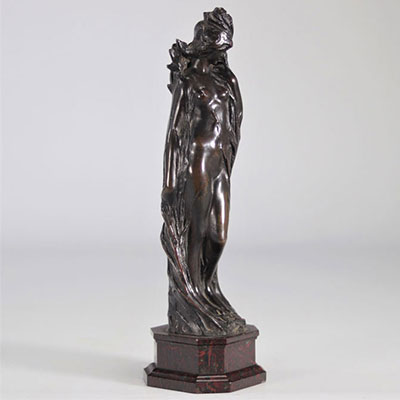 Sydney NICHOLSON BOYES (XIX-XX) young woman in Art Nouveau bronze