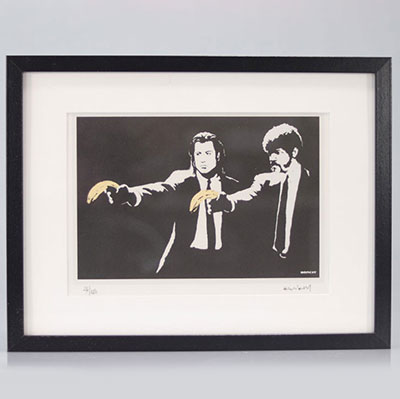 BANKSY (born in 1974), from Pulp fiction Color proof on paper Signed (in the plate)