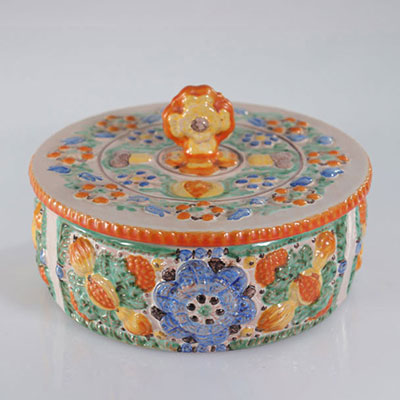 Austria - candy box decorated with fruit - Gmunder Keramik - 1920