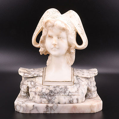 ITALY - alabaster bust - GINO LAPINI