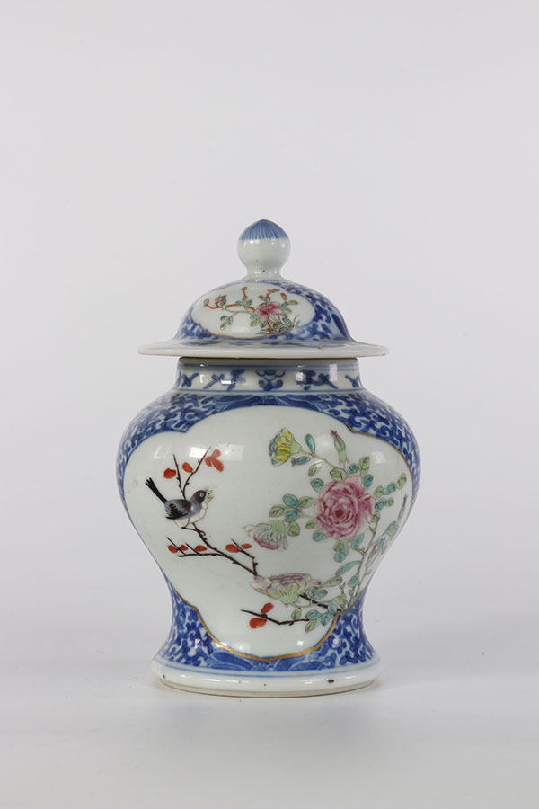 Porcelain covered potiche from China
