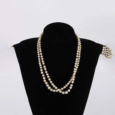 2 colliers de perles montages anciens