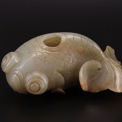 Chine poisson de léttré en pierre , porte pinceau