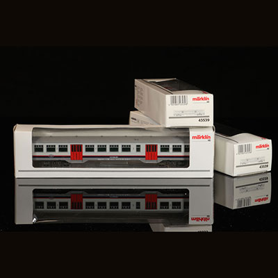 Train - Scale model - Marklin HO set of 3x 43539 - Set of 3 boxes each containing 1 SNCB wagon